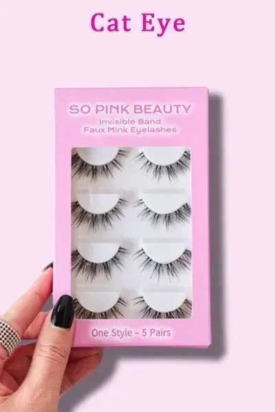 SO PINK BEAUTY Faux Mink Eyelashes 5 Pairs - Miami beauty1