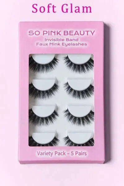SO PINK BEAUTY Mink Eyelashes 5 Pairs - Miami beauty1