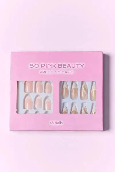 SO PINK BEAUTY Press On Nails 2 Packs - Miami beauty1