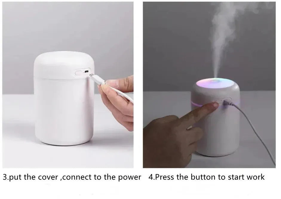 USB H2O air humidifier Mini Ultrasonic Atomizer USB Room Car Humidifiers aroma Air humidifier - Miami beauty1