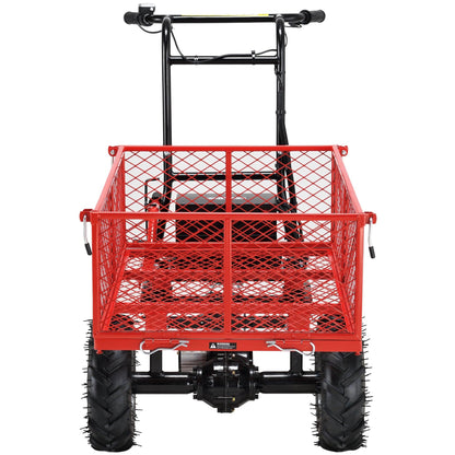 Wheelbarrow Utility Cart Electric Powered Cart 48V28Ah 500W Capacity 500lbs (230kg) Material Hauler 1000lbs Towing - Miami beauty1