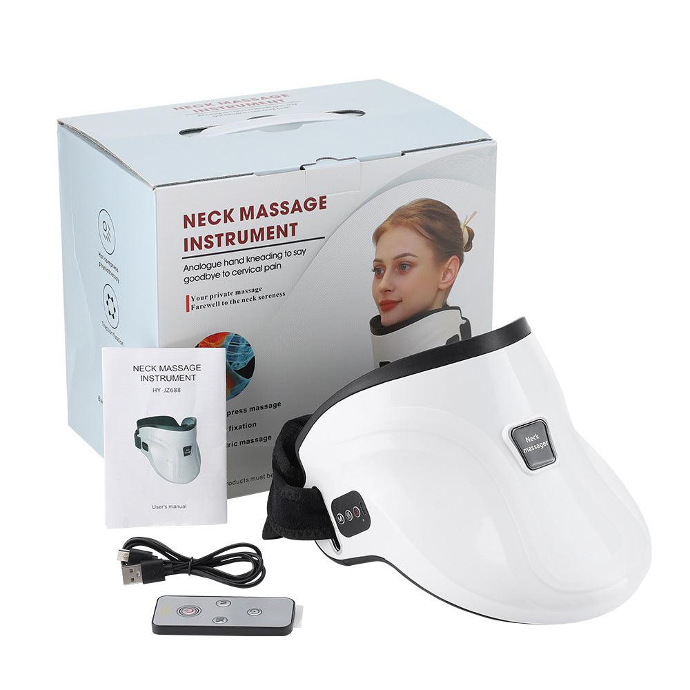 Electric Hot Compress Neck Fixed Traction Air Pressure Kneading Massage Instrument - Miami beauty1