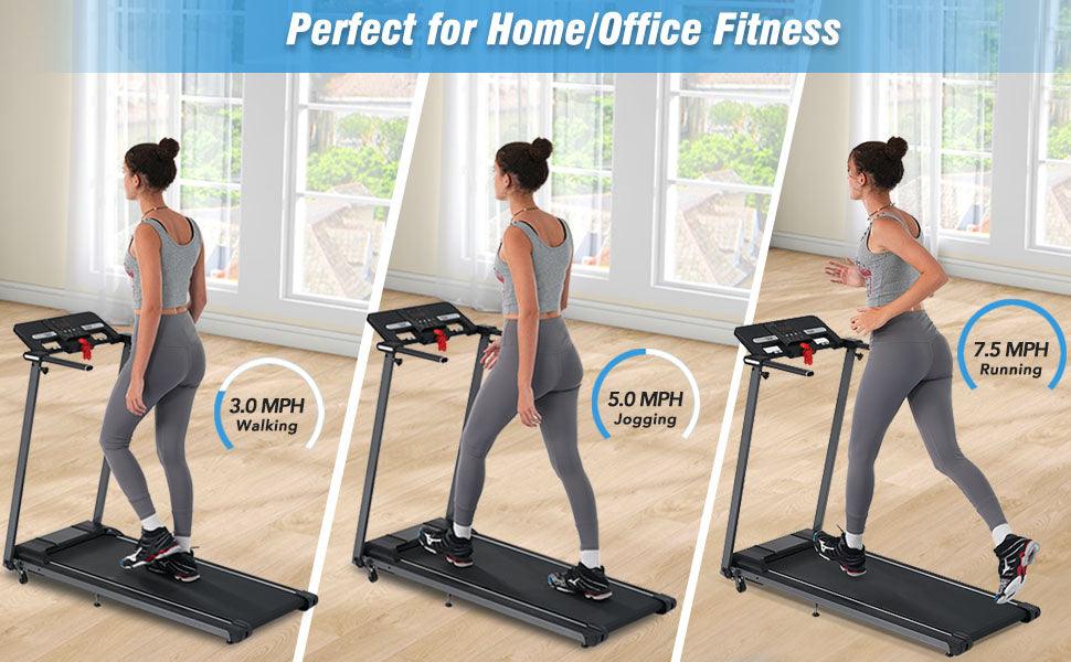 NEW Folding Treadmills Walking Pad Treadmill for Home Office -2.5HP Walking Treadmill With Incline Bluetooth Speaker - Miami beauty1