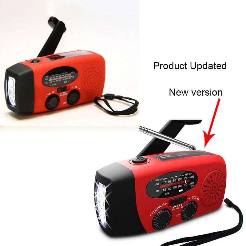 Solar hand crank USB charging radio flashlight - Miami beauty1