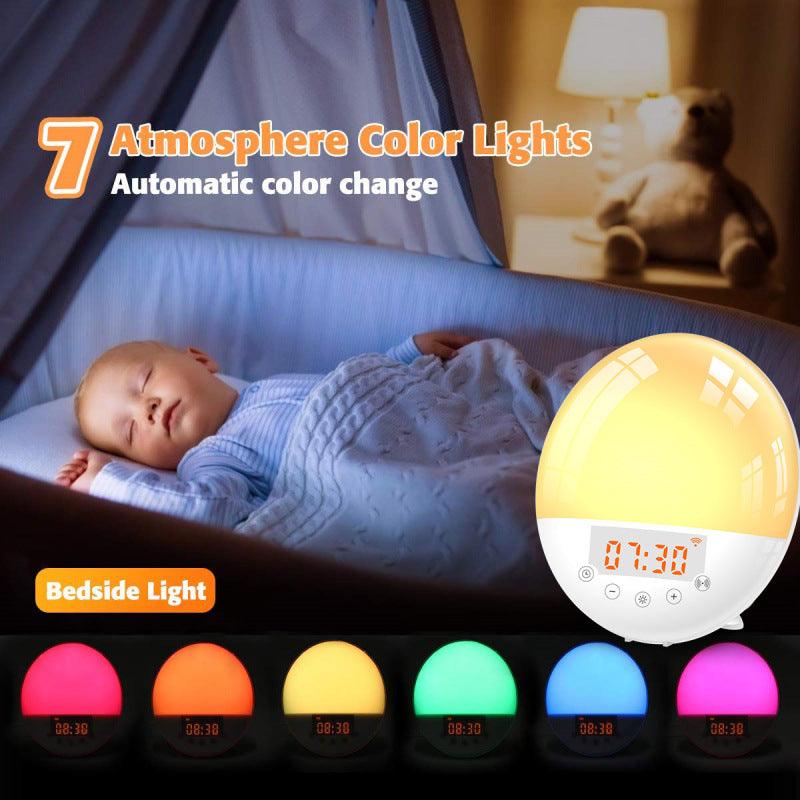 wifi voice control smart wake-up light alarm clock sunrise natural wake-up light - Miami beauty1