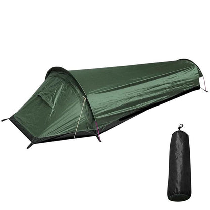 Camping Single Person Tent Ultralight Compact Outdoor Sleeping Bag Tent Larger Space Waterproof Backpacking Tent Cover Hiking - Miami beauty1