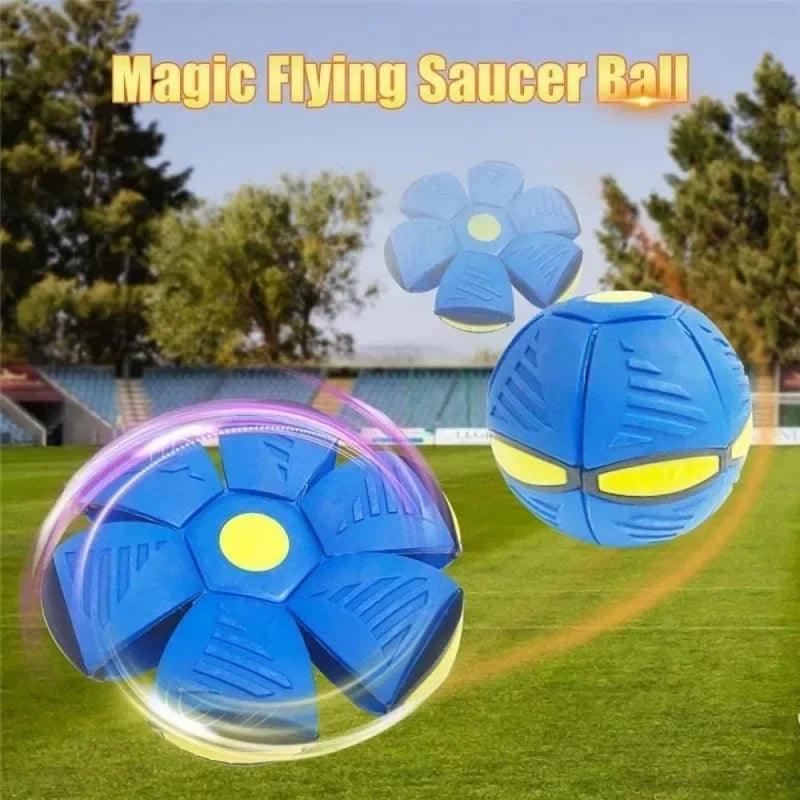 Dog Toys Ball with Lights Interactive Dog Toys Pet Toy Flying Saucer Ball UFO Magic Ball Flying Saucer Ball Dog Toy - Miami beauty1