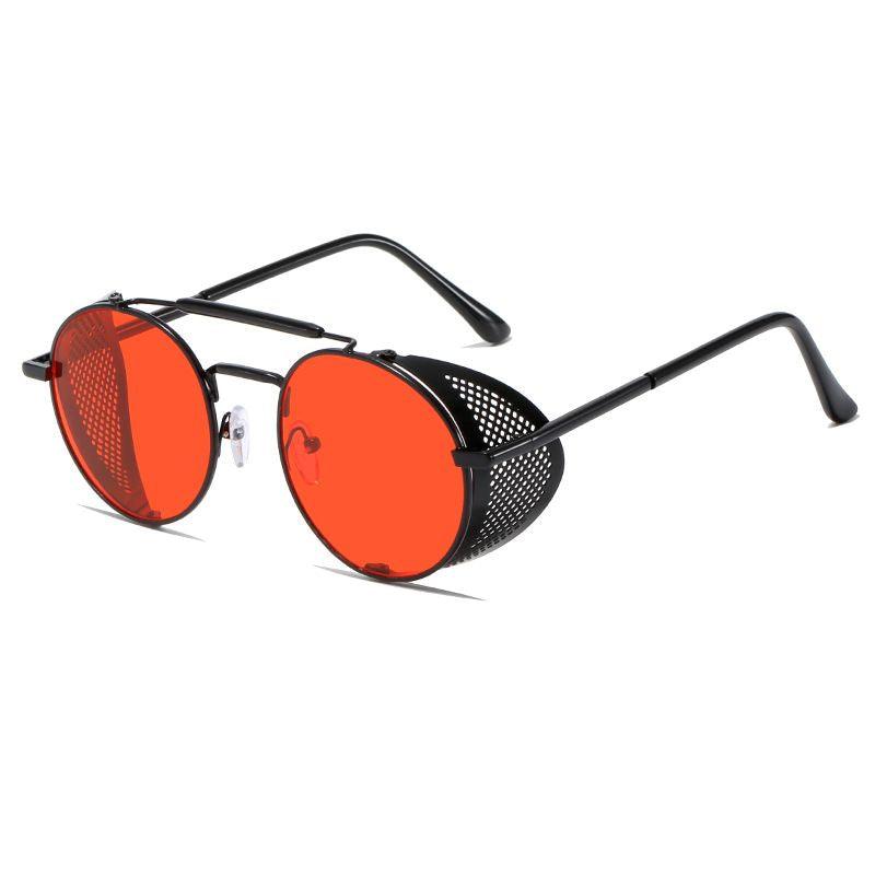 Retro Round UV Protection Sunglasses - Miami beauty1