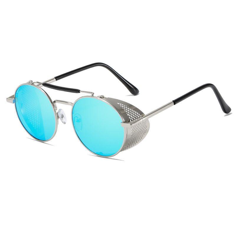 Retro Round UV Protection Sunglasses - Miami beauty1