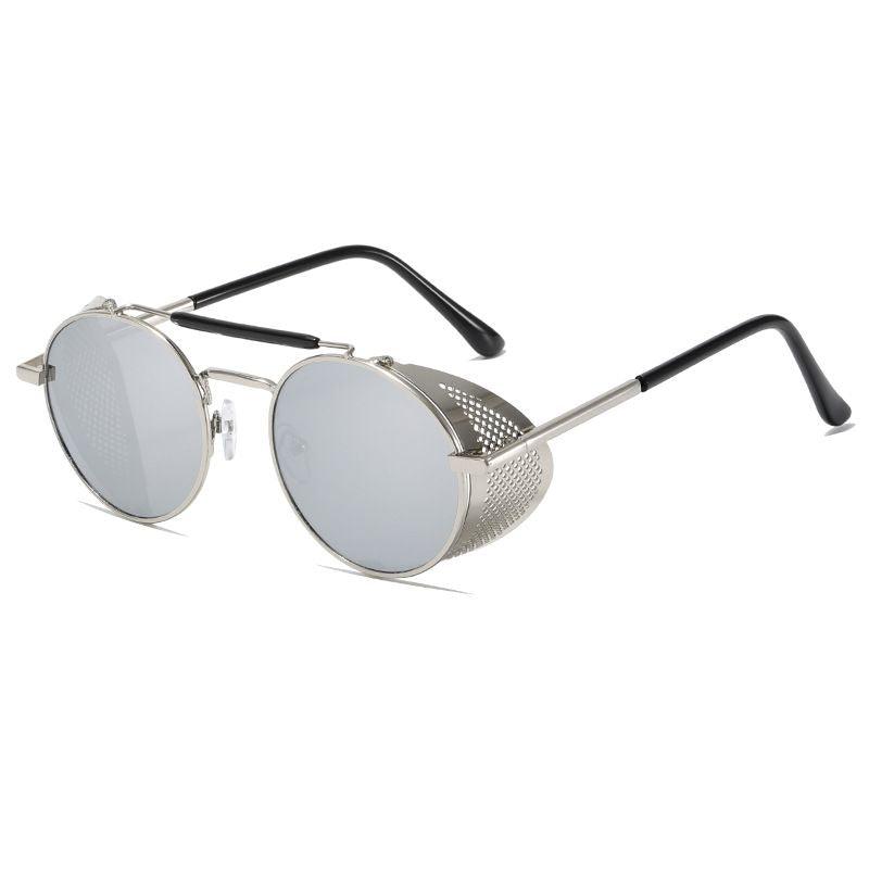 Retro Round UV Protection Sunglasses - Miami beauty1