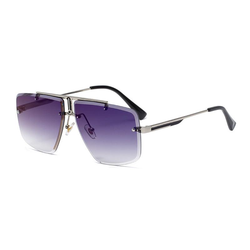 Fashion New Rimless Irregular Sunglasses - Miami beauty1