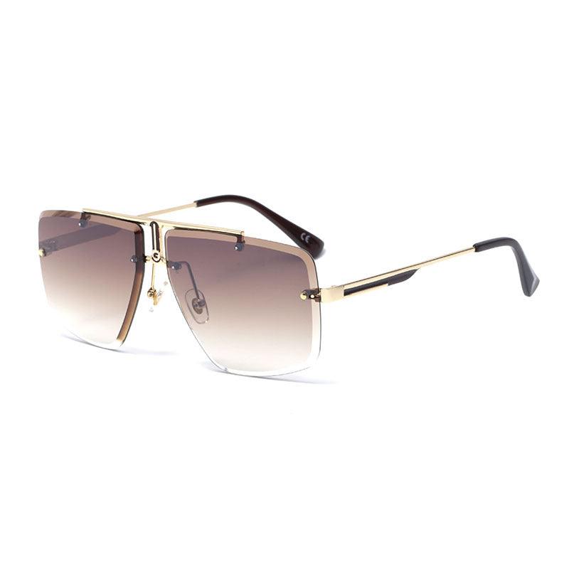 Fashion New Rimless Irregular Sunglasses - Miami beauty1