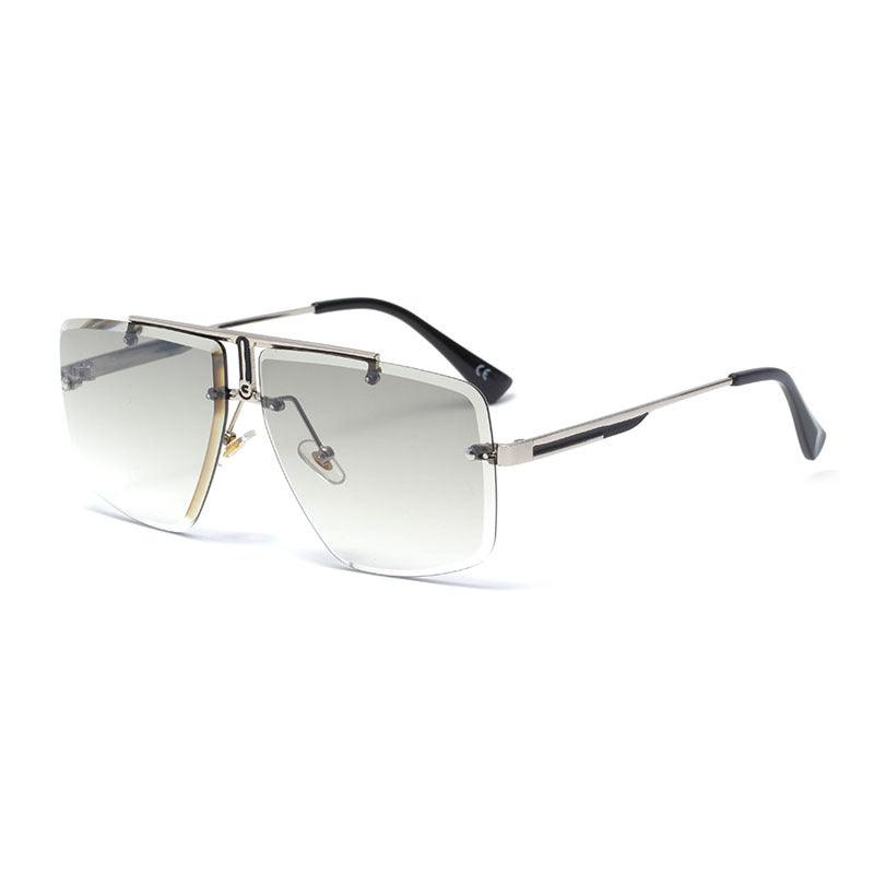 Fashion New Rimless Irregular Sunglasses - Miami beauty1