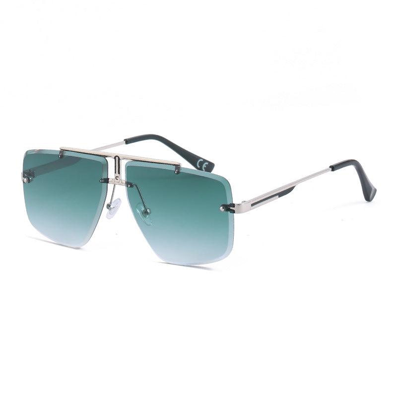 Fashion New Rimless Irregular Sunglasses - Miami beauty1