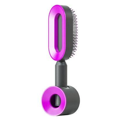 Self Cleaning Hair Brush For Women One-key Cleaning Hair Loss Airbag Massage Scalp Comb Anti-Static Hairbrush - Miami beauty1