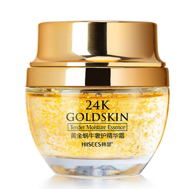 24K Gold Face Cream Dry Skin Care Whitening Snail Brightening - Miami beauty1