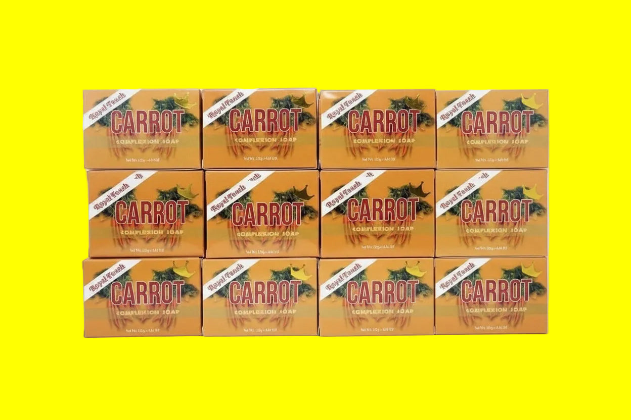 Royal Touch Carrot Complexion 12 bar Soap 125g / 4.41 Oz EACH ✅