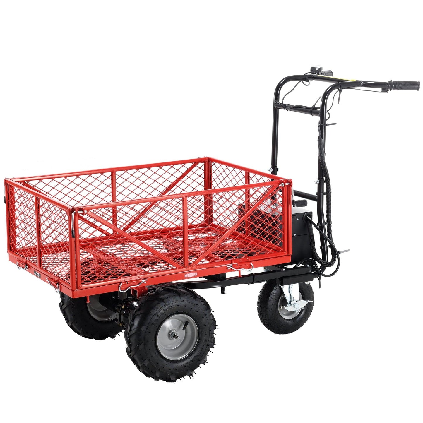 Wheelbarrow Utility Cart Electric Powered Cart 48V28Ah 500W Capacity 500lbs (230kg) Material Hauler 1000lbs Towing - Miami beauty1