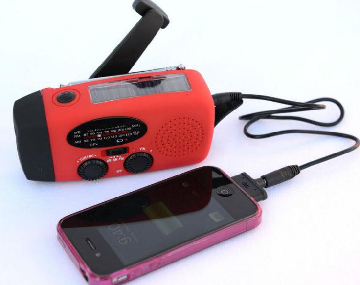 Solar hand crank USB charging radio flashlight - Miami beauty1