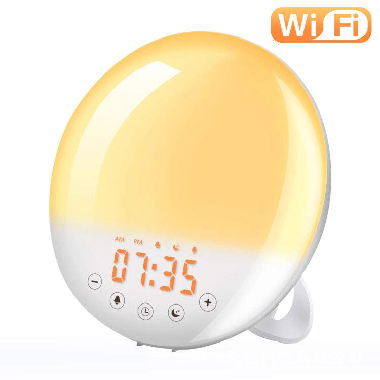 wifi voice control smart wake-up light alarm clock sunrise natural wake-up light - Miami beauty1