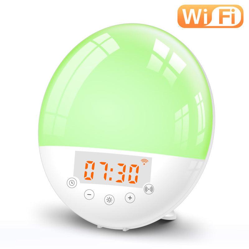 wifi voice control smart wake-up light alarm clock sunrise natural wake-up light - Miami beauty1