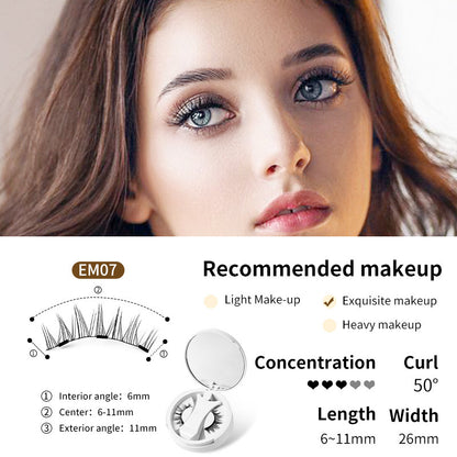 Eyelashes Integrated Storage Box Glue-free Magnet False Eyelashes Natural Makeup Tools With Applicater