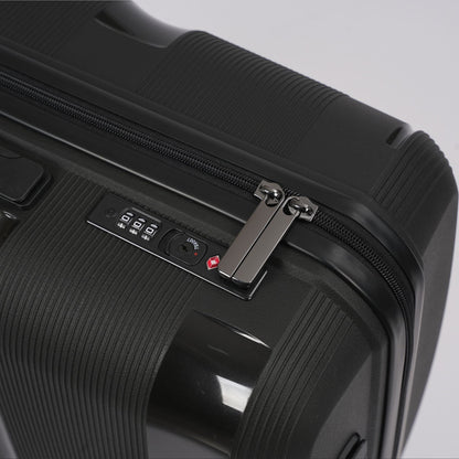 28-inch Black Hardcase Roller Luggage with 360° Wheels & TSA Lock