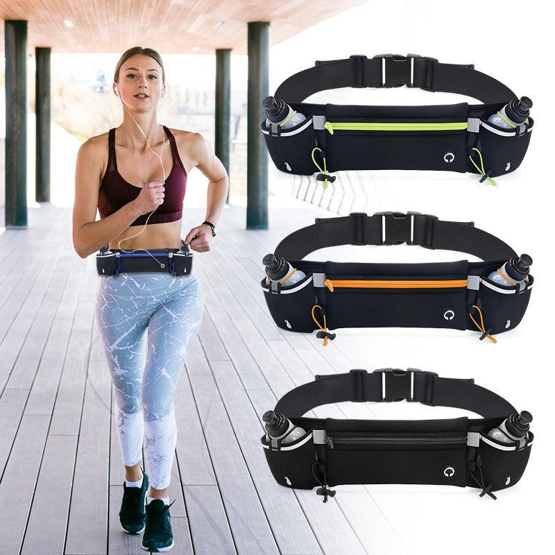 New Outdoor Sports Waist Bag Fitness Multi functional Water Bottle Bag Close fitting Running Phone Waist Bag Marathon Bag - Miami beauty1