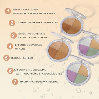 O'CHAIN Four-color concealer set to cover spots, acne, dark circles, tear trough concealer