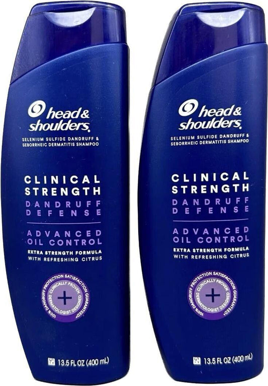 Head & Shoulders Dandruff Shampoo Clinical Oil Control,13.5 oz 2 bottles✅ - Miami beauty1