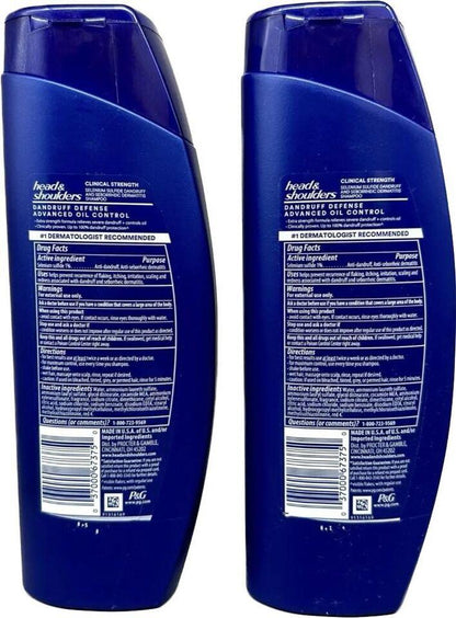 Head & Shoulders Dandruff Shampoo Clinical Oil Control,13.5 oz 2 bottles✅ - Miami beauty1