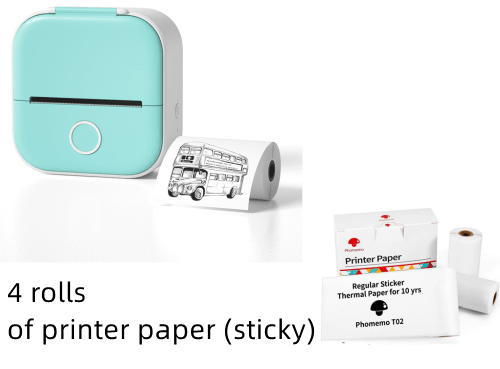 Portable Mini Thermal Label Printer Home Photo Printer Student Wrong Question Printer Bluetooth Mini Label Printer Price Tag - Miami beauty1