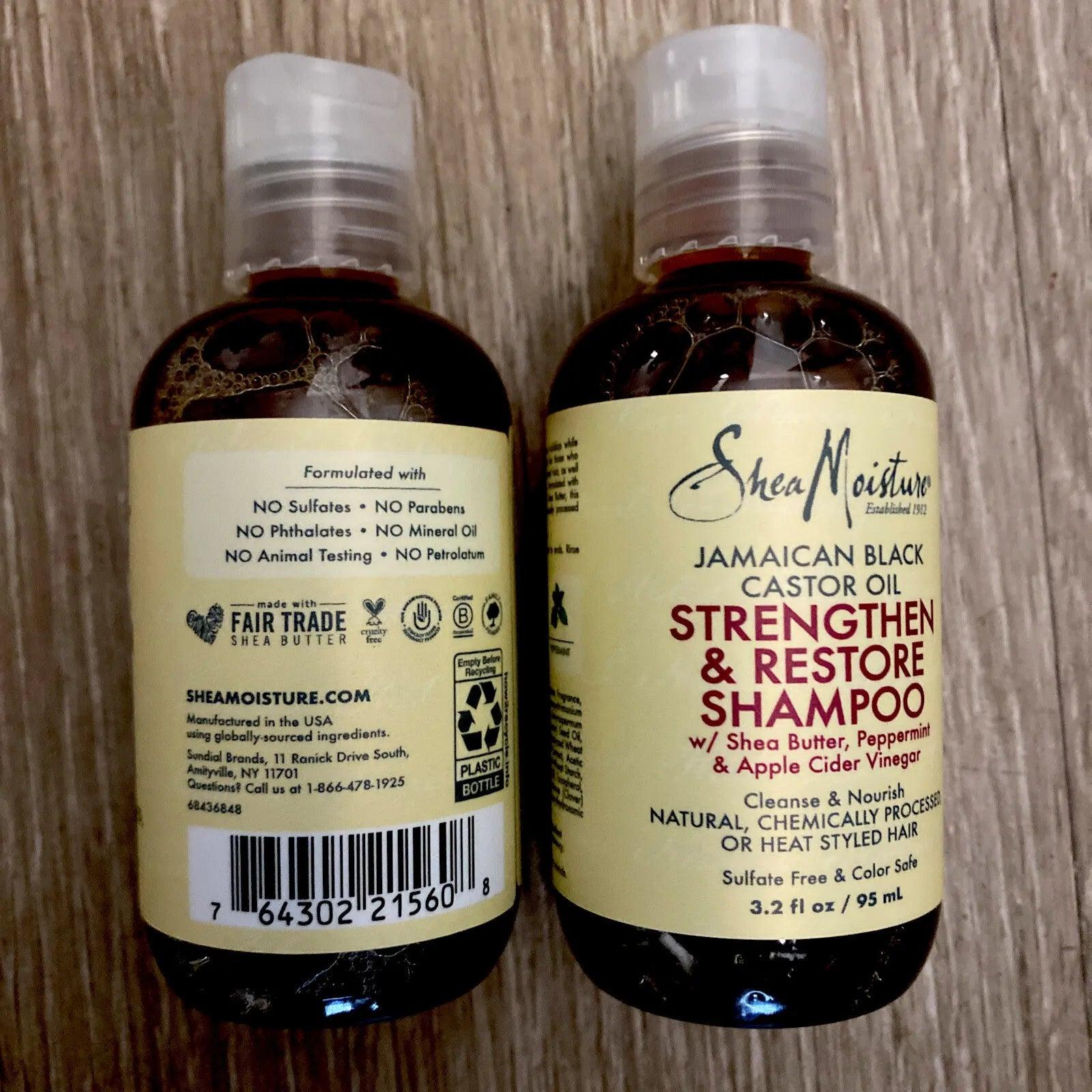 2x JAMAICAN BLACK CASTOR OIL~STRENGTHEN&Restore SHAMPOO 3.2 OZ - Miami beauty1