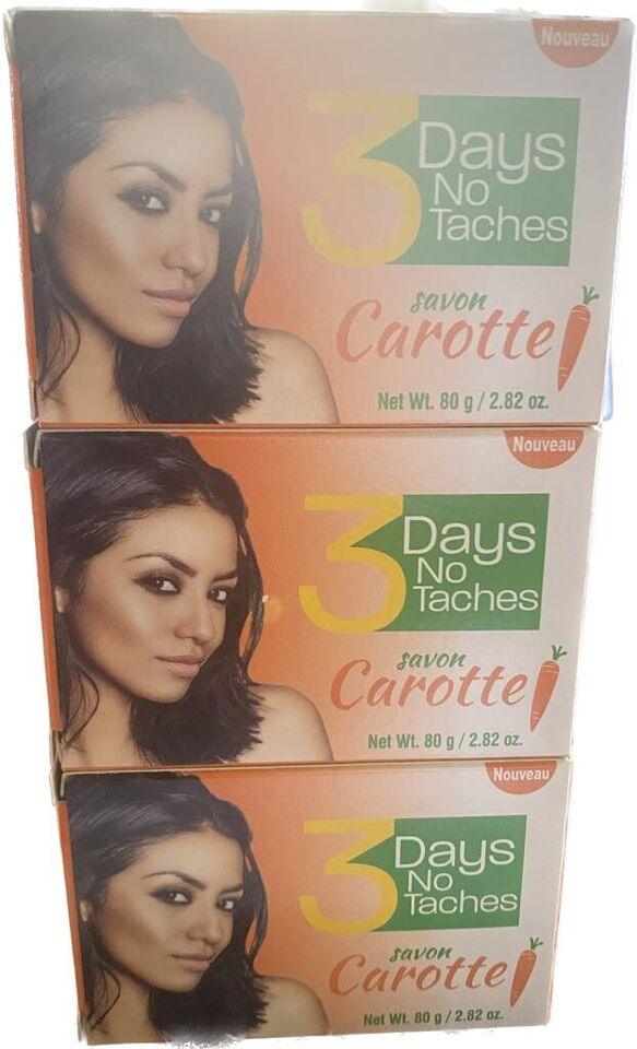 3 DAYS NO TACHES CARROT SOAP (PACK OF 3) ✅ - Miami beauty1