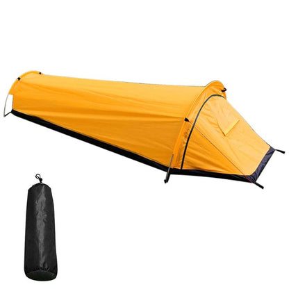 Camping Single Person Tent Ultralight Compact Outdoor Sleeping Bag Tent Larger Space Waterproof Backpacking Tent Cover Hiking - Miami beauty1