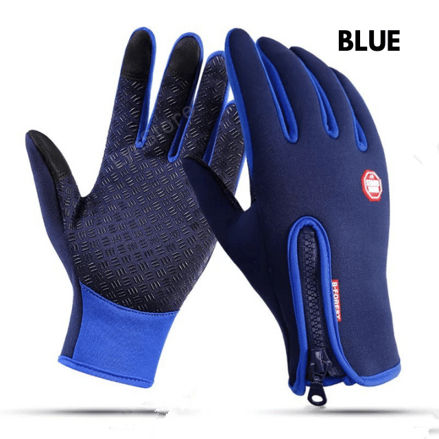 Winter Gloves Touch Screen Riding Motorcycle Sliding Waterproof Sports Gloves With Fleece - Miami beauty1