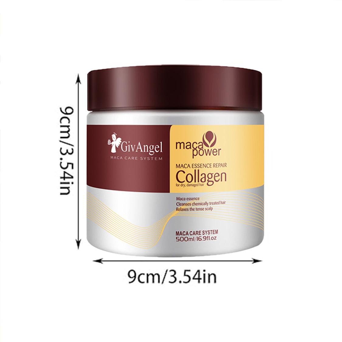 Nourishing Collagen Hair Mask, Deep Nourishing Magical Hair Mask, Fortifying Hair Repair Conditioner, Hair Mask For Dry Damaged Hair All Hair Types, 500ml, 1 Count - Miami beauty1