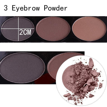 MISS ROSE 144 color 3 color 3 Color Eyeshadow blush eyebrow makeup makeup makeup kit special wholesale - Miami beauty1