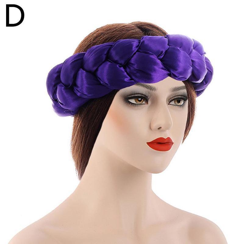 New Fashion Candy Color Women Braids Headbands Elastic Headwear Hair African Female Turban Bands Accessories Bandana Bandag L8y4 - Miami beauty1