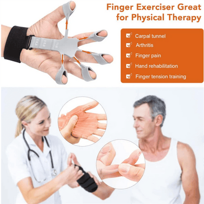 Silicone Grip Device Stretcher Finger Gripper Strength Trainer Strengthen Rehabilitation Training - Miami beauty1