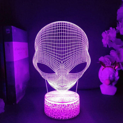 Pop-eyed Alien Shape 3D Night Light Child Cool Present For B - Miami beauty1