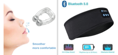 Wireless Bluetooth Sleeping Headphones Headband Thin Soft Elastic Comfortable Music Ear Phones Eye Mask For Side Sleeper Sports - Miami beauty1