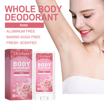 OceAura Whole Body Deodorant, Rose Fragrance Naturally Refreshing Lighten Underarm Odor Lasting Fragrance