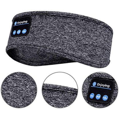 Wireless Bluetooth Sleeping Headphones Headband Thin Soft Elastic Comfortable Music Ear Phones Eye Mask For Side Sleeper Sports - Miami beauty1