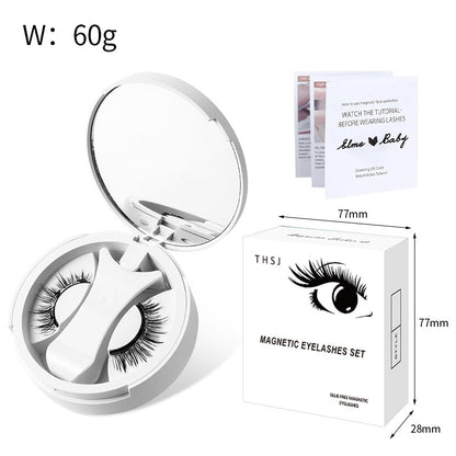 Eyelashes Integrated Storage Box Glue-free Magnet False Eyelashes Natural Makeup Tools With Applicater