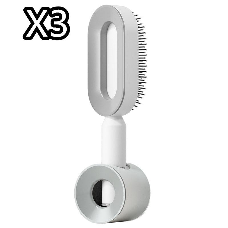 Self Cleaning Hair Brush For Women One-key Cleaning Hair Loss Airbag Massage Scalp Comb Anti-Static Hairbrush - Miami beauty1