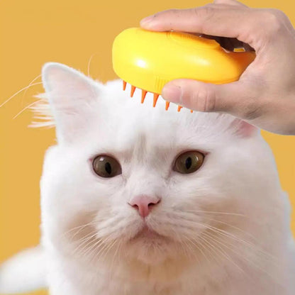 Grooming Brush for Pets Multifunctional Pet Grooming Tool Banana Shape Steamy Cat Brush for Hair Removal Grooming Pet for Pets - Miami beauty1