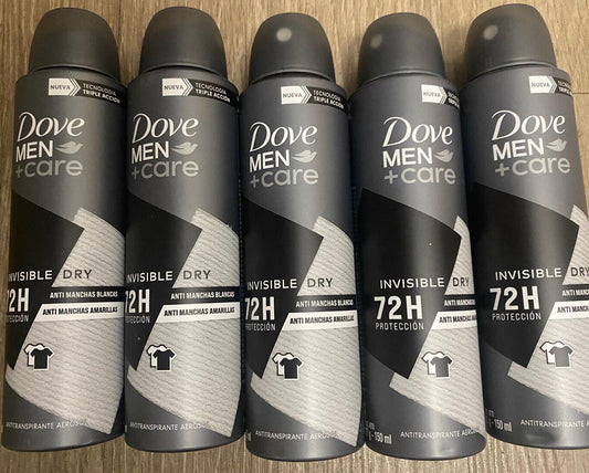 Dove Men + Care Invisible Dry Anti Yellow Stains&white MarkS 72H 150ML 5 bottles - Miami beauty1