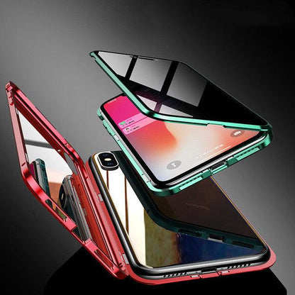 Phone Case Anti-peep Magnetic Protective Shell Magnetic Privacy Glass Case For Phone - Miami beauty1