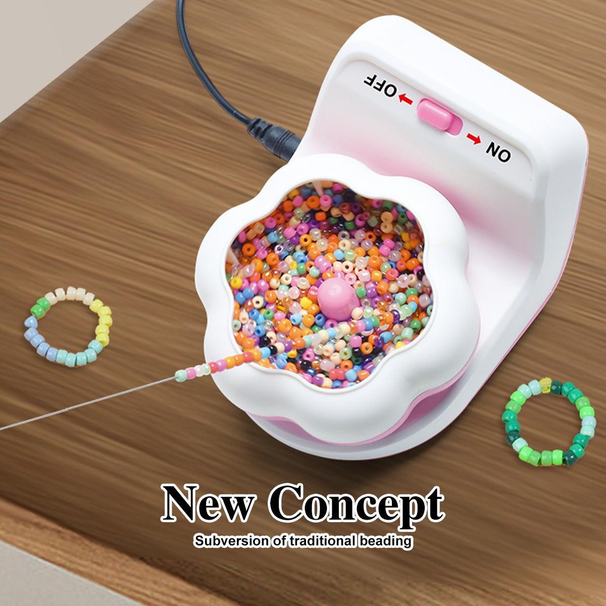 Electric automatic beading machine beading bowl DIY manual beading machine soft ceramic rice bead beading tool beading tool - Miami beauty1